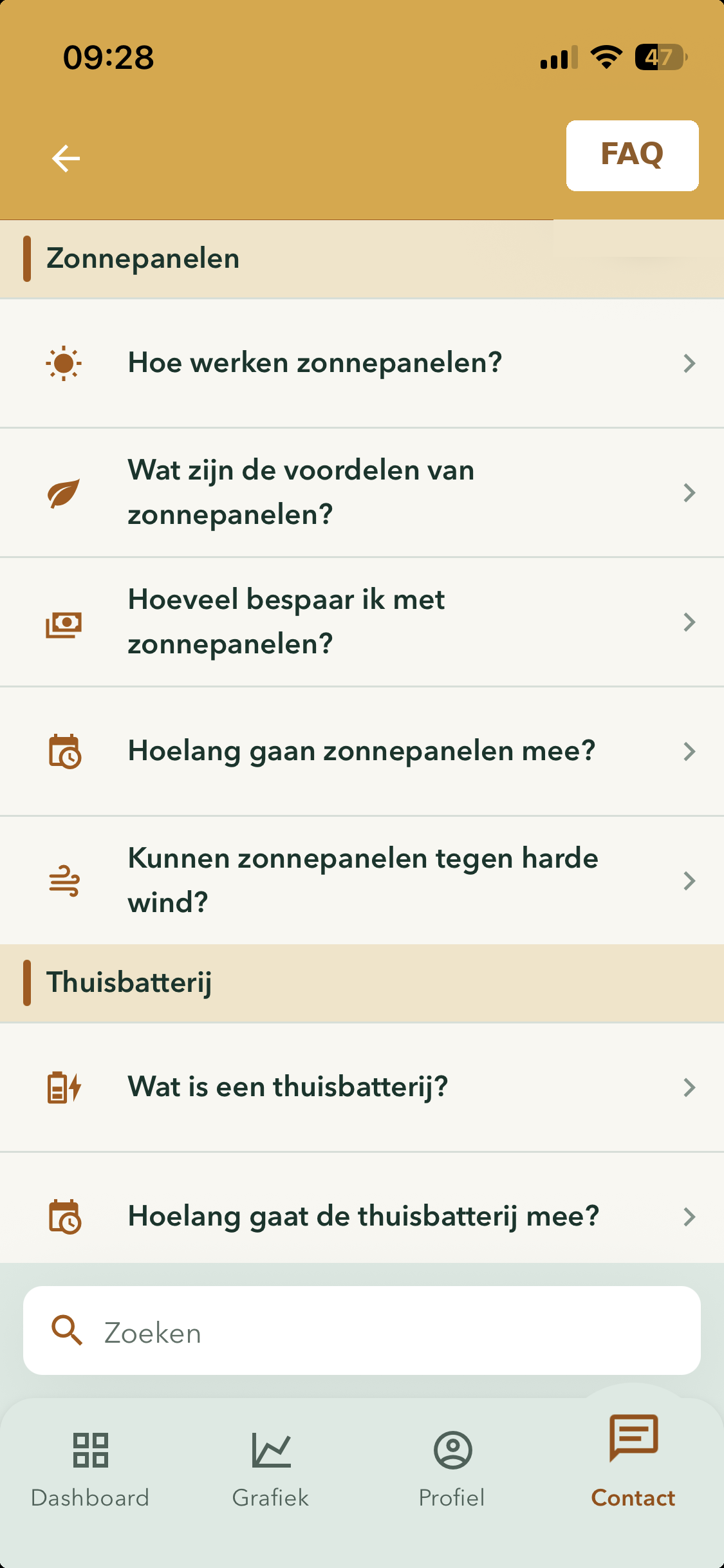 Wocozon smartphone app - Veelgestelde Vragen